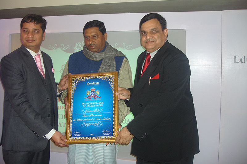2015 award Best placement in Uttarakhand